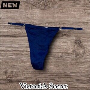New With Tags – Victoria’s Secret Adjustable Strap Thong Panty (Navy Blue)